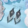 Boho 304 Stainless Steel with Glass Dangle Stud Earring EJEW-MZ00175-03-2