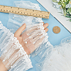 5 Yards Polyester Pleated Flower Lace Trim OCOR-GF0003-89B-3