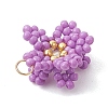 Glass Seed Beaded Pendants PALLOY-MZ01246-04-4