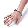 Natural Cloudy Quartz Beads Stretch Bracelets BJEW-JB04173-02-3
