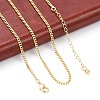 Brass Curb Chain Necklaces X-NJEW-K123-09G-1