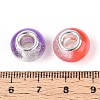 Transparent Resin Rondelle European Beads RESI-N044-02-3