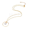 Teardrop Glass Beads Pendant Necklaces NJEW-JN03205-02-2