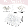 8Pcs Glass Cabochons(Hot Melt Adhesive On The Back) GGLA-FG0001-07B-2