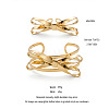 Iron Open Cuff Bangle & Ring Sets for Women WG54863-01-5