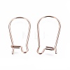 Ion Plating(IP) 304 Stainless Steel Hoop Earrings Findings Kidney Ear Wires STAS-G200-01A-RG-2