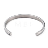 Ion Plating(IP) 304 Stainless Steel Cuff Bangles STAS-C023-03-3