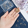 20Pcs Brass Ring Stud Earring Findings KK-BBC0012-80-3