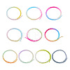 10 Strands 10 Colors Transparent Gradient Color Glass Beads Strands GLAA-TA0001-90-11