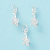 Rack Plating Brass Pave Cubic Zirconia Leaf Shape Ice Pick Pinch Bails KK-G464-07S-2