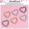 Unicraftale 6Pcs 3 Colors 304 Stainless Steel Linking Rings STAS-UN0039-55-5