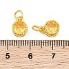 Brass Pave Cubic Zirconia Charms CU-CBA3D67-02G-07-3