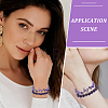 1Pc Natural Amethyst Round Beads Stretch Bracelets BJEW-PA0001-14-5