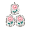 304 Stainless Steel Enamel Pendants STAS-P406-26B-P-1