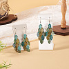 2 Pairs 430 Stainless Steel Leaf Dangle Earrings EJEW-TA0001-83D-5