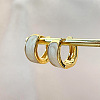 Brass Enamel Hoop Earrings FS-WG3C3EB-01-1
