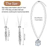 2Pcs 2 Style Brass Braided Macrame Pouch Empty Stone Holder for Pendant Necklaces Making NJEW-SZ0001-65P-2