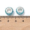 Polymer Clay Rhinestone European Large Hole Beads with Silver Color Plated Brass Cores FPDL-R002-12-4