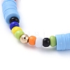 Handmade Polymer Clay Heishi Beads Stretch Bracelets BJEW-JB05159-M-4