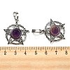 Natural Amethyst Pendants G-P517-01P-01-3