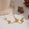 304 Stainless Steel Butterfly Pendant Necklaces for women EV4898-2