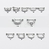 Titanium Steel Clear Cubic Zirconia Nipple Stirrups WG352FA-06-1