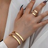 Alloy Double Layer Cuff Bangles & Cuff Rings Sets FS-WG482F2-01-2