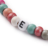 Personalized Spary Painted Natural Wood Beaded Necklaces NJEW-JN03243-5