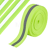 Reflective Polyester Ribbons SRIB-WH0011-475A-1-1