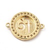 Eco-Friendly Rack Plating Brass Micro Pave Clear Cubic Zirconia Connector Charms KK-F847-03G-2