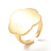 Brass Flower Open Cuff Ring for Women KK-H434-24G-3