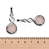 Natural Rose Quartz Pendants G-F777-05P-08-3