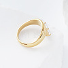 304 Stainless Steel Glass Finger Rings MD8256-1-3