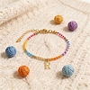 Brass Letter Charm Bracelets FM8278-18-1