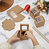 Cube Paper Cupcake Storage Boxes with Visible Window LS-BAKE-WH0002-002A-3