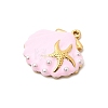 304 Stainless Steel Enamel Pendants STAS-P431-35B-G-2