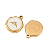 304 Stainless Steel Enamel Pendants STAS-P425-01G-03-2