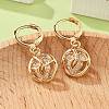 Brass Micro Pave Clear Cubic Zirconia Hoop Earrings for Women EJEW-G428-24G-03-1