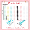 Plastic Loose Leaf Book Binder Hinged Rings AJEW-GF0015-32A-2