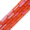 Electroplate Transparent Glass Beads Strands EGLA-Q132-02A-E02-1