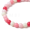 Opaque Acrylic Round Beaded Stretch Bracelets for Kid BJEW-JB11651-4