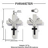 304 Stainless Steel with Crystal Rhinestone Pendants RB-OY001-78P-2