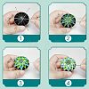 DIY Embroidery Temari Ball Keychain Kits DIY-I064-A02-9