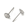 Non-Tarnish 304 Stainless Steel Post Stud Earring Findings X-STAS-R063-50-2