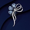 Alloy Rhinestone Brooch for Backpack Clothes PW-WGA8CB2-01-2