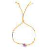 Daisy Charm Glass Seed Bead Slider Bracelets JL6020-4-1