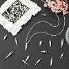 60Pcs 6 Styles 201/304 Stainless Steel Pendants STAS-CJ0002-93-6