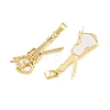 Brass Micro Pave Clear Cubic Zirconia Pendants CU-CBABDE1-15G-2