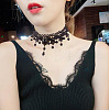 Gothic Style Resin Tassel Lace Chain Necklaces WG2E9D0-03-1