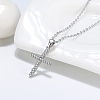 925 Sterling Silver Micro Pave 3A Clear Cubic Zirconia Pendants SE-CBA9BBC-07P-3